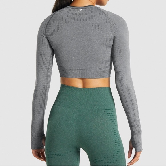 SOLD! 💖2 for $40 | Gymshark Vital Seamless 2.0 Long Sleeve Crop Top - Picture 2 of 9